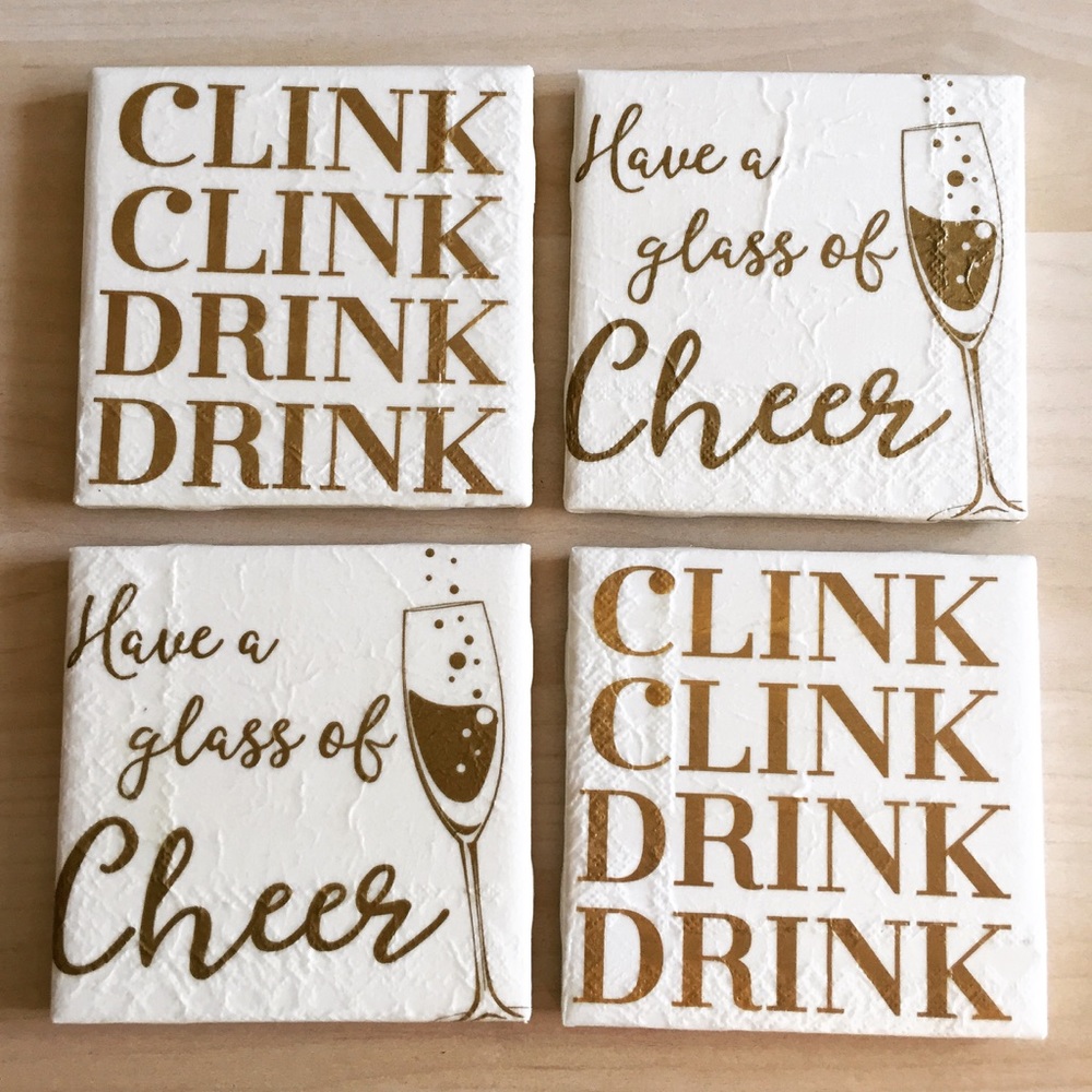 Set of 4 handcrafted coasters